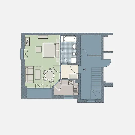 Apartmán Kaiservillen - 1-raum-ferienwohnung Mit Balkon Dr3